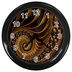 Fractal Spiral Endless Mathematics Wall Clocks (black) by Nexatart