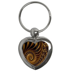 Fractal Spiral Endless Mathematics Key Chains (heart)  by Nexatart