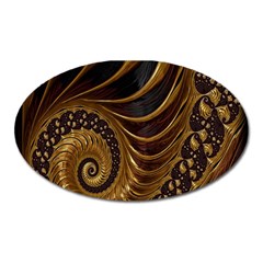 Fractal Spiral Endless Mathematics Oval Magnet by Nexatart