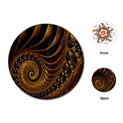 Fractal Spiral Endless Mathematics Playing Cards (round)  by Nexatart