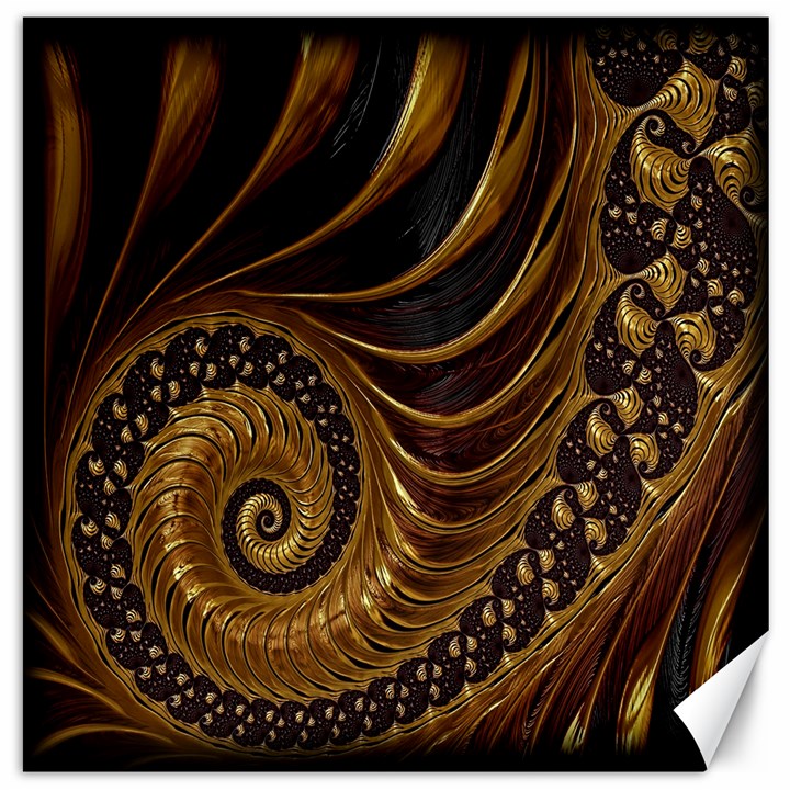 Fractal Spiral Endless Mathematics Canvas 16  x 16  