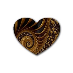 Fractal Spiral Endless Mathematics Heart Coaster (4 Pack) 