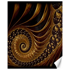 Fractal Spiral Endless Mathematics Canvas 11  X 14   by Nexatart