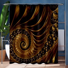 Fractal Spiral Endless Mathematics Shower Curtain 60  X 72  (medium)  by Nexatart