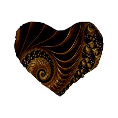 Fractal Spiral Endless Mathematics Standard 16  Premium Heart Shape Cushions by Nexatart