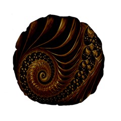 Fractal Spiral Endless Mathematics Standard 15  Premium Flano Round Cushions by Nexatart