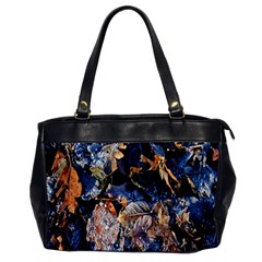 Frost Leaves Winter Park Morning Office Handbags by Nexatart