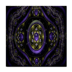 Fractal Sparkling Purple Abstract Tile Coasters by Nexatart