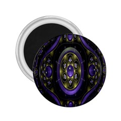 Fractal Sparkling Purple Abstract 2 25  Magnets