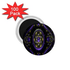 Fractal Sparkling Purple Abstract 1 75  Magnets (100 Pack)  by Nexatart