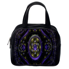 Fractal Sparkling Purple Abstract Classic Handbags (one Side) by Nexatart