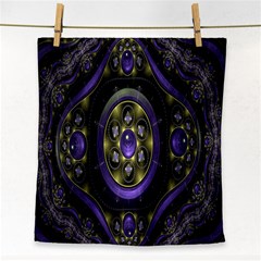 Fractal Sparkling Purple Abstract Face Towel by Nexatart