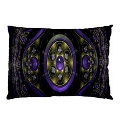 Fractal Sparkling Purple Abstract Pillow Case by Nexatart