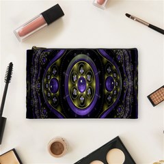 Fractal Sparkling Purple Abstract Cosmetic Bag (medium)  by Nexatart