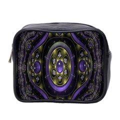 Fractal Sparkling Purple Abstract Mini Toiletries Bag 2-side by Nexatart