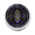 Fractal Sparkling Purple Abstract 4-Port USB Hub (One Side) Front