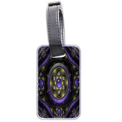 Fractal Sparkling Purple Abstract Luggage Tags (two Sides) by Nexatart