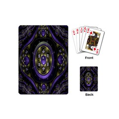 Fractal Sparkling Purple Abstract Playing Cards (mini) 