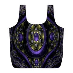 Fractal Sparkling Purple Abstract Full Print Recycle Bags (l)  by Nexatart