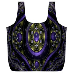 Fractal Sparkling Purple Abstract Full Print Recycle Bags (l)  by Nexatart