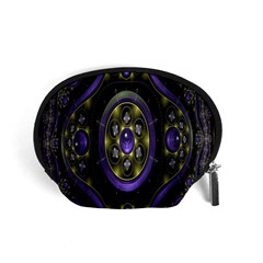 Fractal Sparkling Purple Abstract Accessory Pouches (small) 