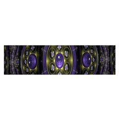 Fractal Sparkling Purple Abstract Satin Scarf (oblong) by Nexatart