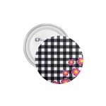 Floral plaid pattern 1.75  Buttons Front