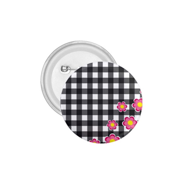 Floral plaid pattern 1.75  Buttons