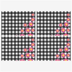 Floral Plaid Pattern Belt Buckles