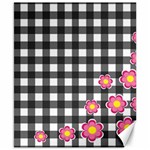 Floral plaid pattern Canvas 8  x 10  8.15 x9.66  Canvas - 1