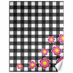 Floral plaid pattern Canvas 12  x 16   11.86 x15.41  Canvas - 1