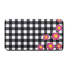 Floral Plaid Pattern Medium Bar Mats by Valentinaart