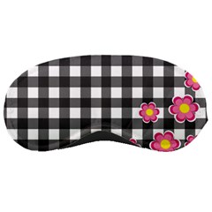 Floral Plaid Pattern Sleeping Masks by Valentinaart