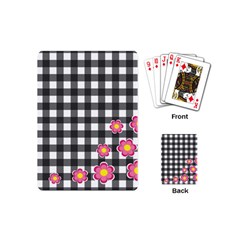 Floral Plaid Pattern Playing Cards (mini)  by Valentinaart