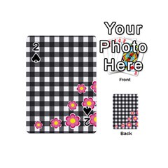 Floral Plaid Pattern Playing Cards 54 (mini)  by Valentinaart