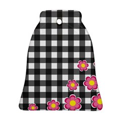 Floral Plaid Pattern Ornament (bell) by Valentinaart