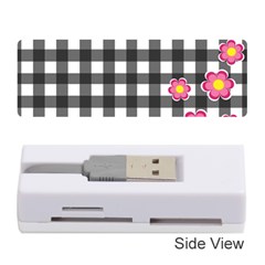 Floral Plaid Pattern Memory Card Reader (stick)  by Valentinaart