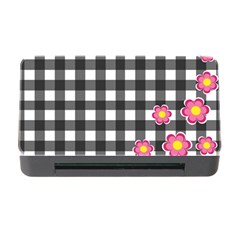 Floral Plaid Pattern Memory Card Reader With Cf by Valentinaart