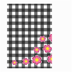 Floral Plaid Pattern Small Garden Flag (two Sides) by Valentinaart