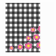 Floral Plaid Pattern Large Garden Flag (two Sides) by Valentinaart