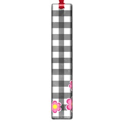 Floral Plaid Pattern Large Book Marks by Valentinaart