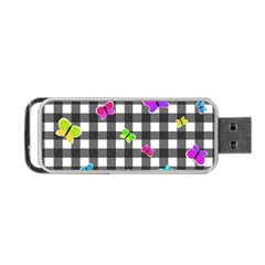 Butterflies Pattern Portable Usb Flash (one Side) by Valentinaart