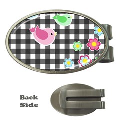 Cute Spring Pattern Money Clips (oval)  by Valentinaart