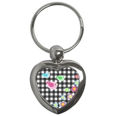 Cute Spring Pattern Key Chains (heart)  by Valentinaart