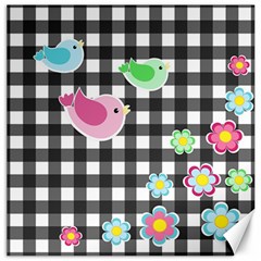 Cute Spring Pattern Canvas 12  X 12   by Valentinaart