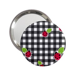 Ladybugs Plaid Pattern 2 25  Handbag Mirrors by Valentinaart