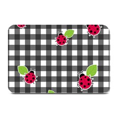 Ladybugs Plaid Pattern Plate Mats