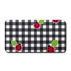 Ladybugs Plaid Pattern Medium Bar Mats by Valentinaart