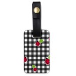 Ladybugs plaid pattern Luggage Tags (One Side)  Front