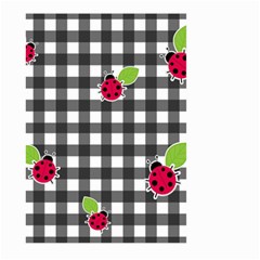 Ladybugs Plaid Pattern Large Garden Flag (two Sides) by Valentinaart